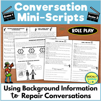 Preview of Social Skills Activity Role Play Scenarios, Repairing Communication Breakdowns