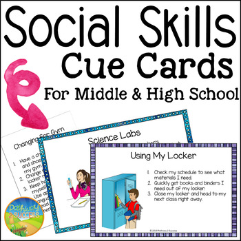 Preview of Social Skills Cue Cards for Middle and High School