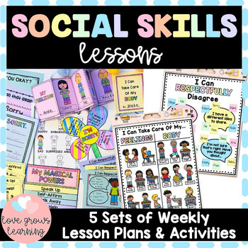 Preview of Social Skills Curriculum Activities and Lessons Social Emotional Learning Plans