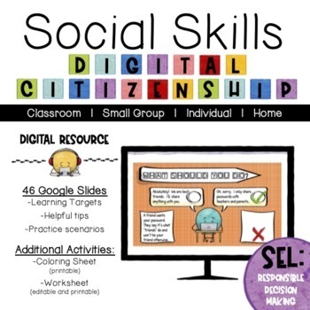 Preview of Social Skills: Digital Citizenship   |   Digital Resource 