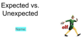 Social Skills - ELF (TWO levels) Expected vs. Unexpected