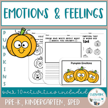 Preview of Social Skills- Emotions and Feelings Pumpkins SEL Social Skills Special Ed PreK