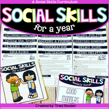 Social Skills For A Year {A Year-long Curriculum} | TPT