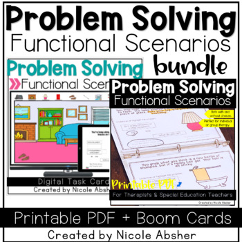 Preview of Social Problem Solving Scenarios & Activities Print & Digital Bundle