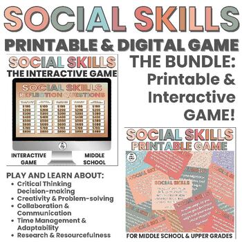 Social Skills Game | Digital and Printable | Reflections | BOHO BUNDLE