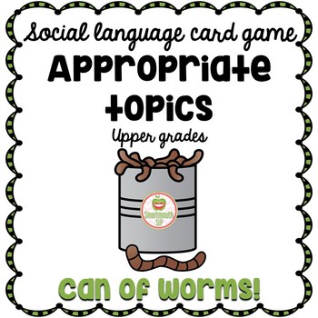 Preview of Social Skills Games Conversation Topic Maintenance