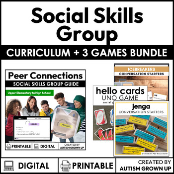 Preview of Social Skills Group BUNDLE | Peer Groups + Social Skill Games