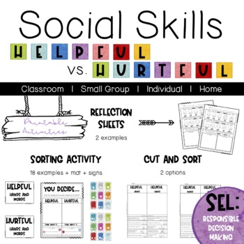 Preview of Social Skills: Helpful vs. Hurtful 