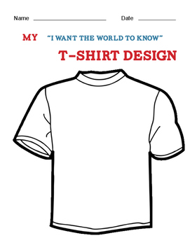 Blank T-shirt Template - 1 page by Clever Classroom