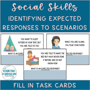 Social Skills Identify Expected & Unexpected Responses to Scenarios ...