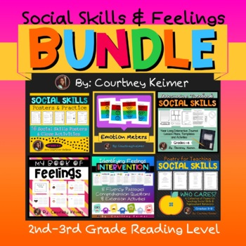 Preview of Social Skills & Identifying Feelings Bundle {Grades 2-3}