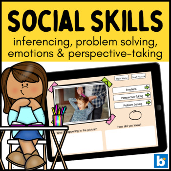 Preview of Social Skills Inferencing Perspective Taking Emotions Problem Solving Boom Cards