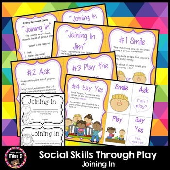 Social Skills Through Play Joining In by Tales From Miss D | TPT