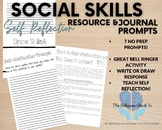 Social Skills Journal: Self-Reflection Bundle - 7-Day No P