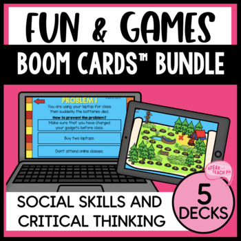 Preview of Social Skills and Language Critical Thinking BUNDLE Boom Cards