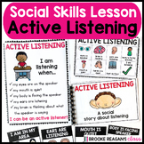 Social Skills Lesson: Active Listening Social Story and Ac