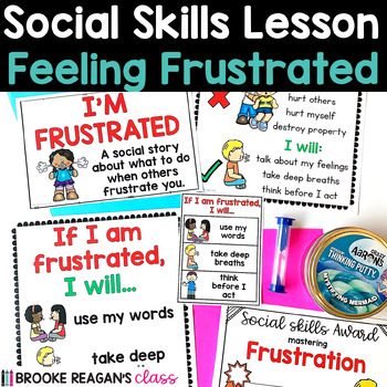 Preview of Social Skills Lesson: Feeling Frustrated Social Story and Activities