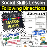 Social Skills Lesson: Following Directions Social Story an