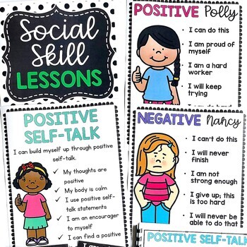 Social Skills Lesson: Positive Self-talk by Brooke Reagan | TpT