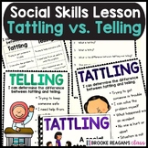 Social Skills Lesson: Tattling Vs. Telling Social Story an