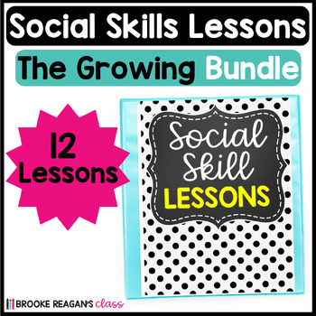 Preview of Social Skills Lessons, Social Stories & Social Emotional Learning Activities