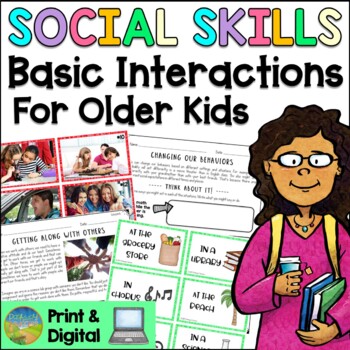 Preview of Social Skills Lessons for Basic Interactions - Respect, Behavior, Manners & More