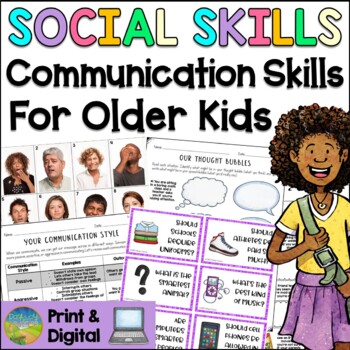 Preview of Social Skills Lessons for Communication Skills - Conversations, Listening & More