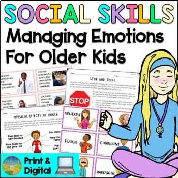 Preview of Social Skills Lessons for Managing Emotions - Feelings, Coping Strategies & SEL