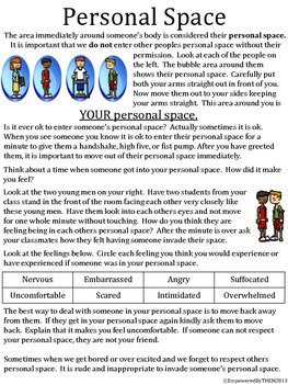 Social Skills - Personal Space by Empowered By THEM | TpT