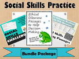 Social Skills Practice & Ethical Dilemma Reading Passages Bundle