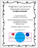 Social Skills/ Pragmatic Cue Cards for Carryover