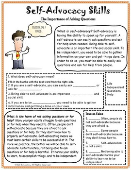 social skills printables self advocacy skills life skills worksheets