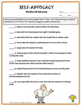 social skills printables self advocacy skills life skills worksheets