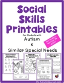 Social Skills Printables for Students with Autism & Simila