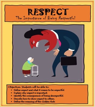 Preview of Social Skills Lessons - RESPECT - BEING RESPECTFUL - Social Skills Activities
