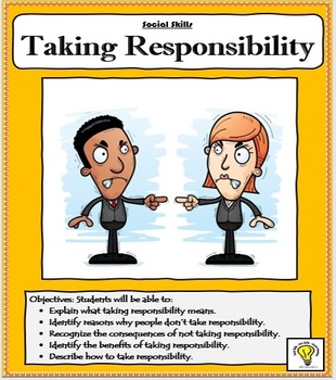Preview of Social Skills - RESPONSIBILITY - Life Skills-  Social Skills Printables