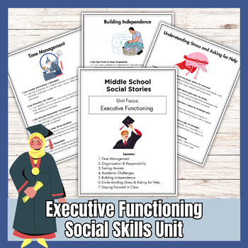 Preview of Social Skills Reading Unit for Social Emotional Learning - Executive Functioning