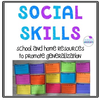 Preview of Social Skills Resources for Home and School Generalization