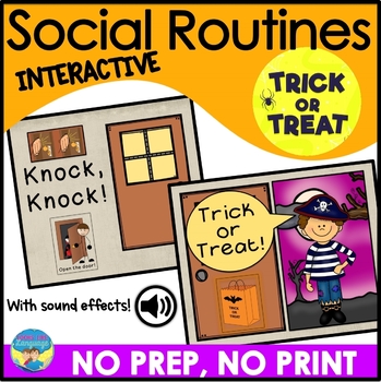 Preview of Social Skills Routines for Autism | Halloween Trick or Treat