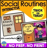 Social Skills Routines for Autism | Halloween Trick or Treat