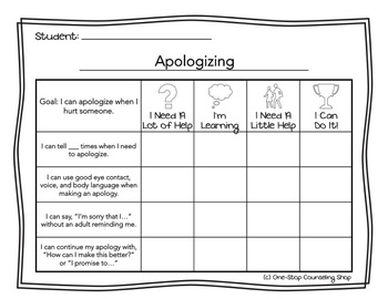 Social Skills Rubrics: Friendship Pack by One-Stop Counseling Shop