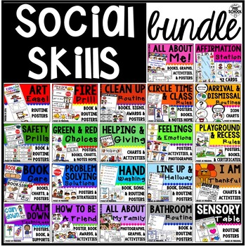 Preview of Social Skills (SEL) and Character Curriculum Bundle for Little Learners