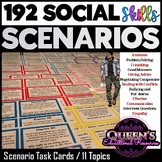 Social Skills Scenario Task Cards | Situation Cards | Soci