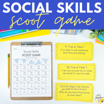 Social Skills Scoot Game Interactive Social Skills Game | TpT