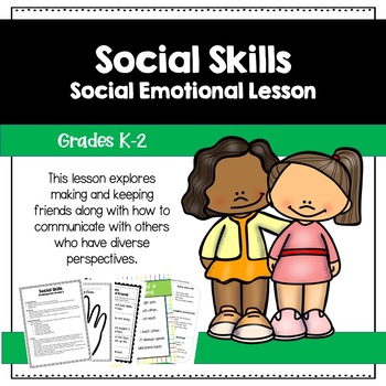 Preview of Social Emotional Learning Activities and Worksheets | Social Skills | Grades K-2