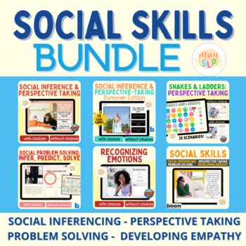 Preview of Social Skills: Social Inferencing, Perspective Taking Boom Cards™ Bundle