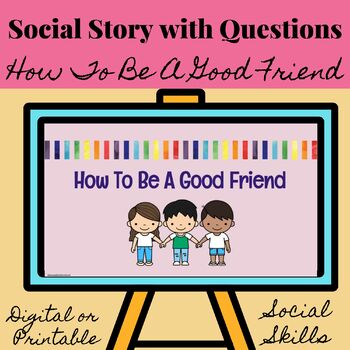 Preview of Social Skills Social Narrative for Friendship for Special Education