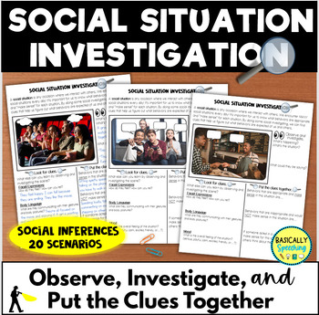 Preview of Social Skills Social Problem Solving Scenarios Making Social Inferences