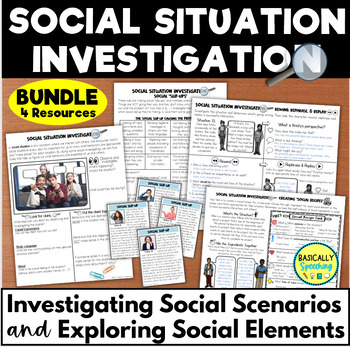 Preview of Social Skills Social Problem Solving Scenarios for Older Students BUNDLE