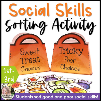 Preview of Social Skills Sorting Activity For Halloween